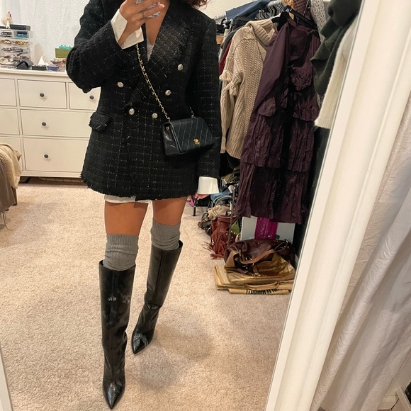 NWOT Rachel Zoe tweed blazer Size L - Picture 2 of 7